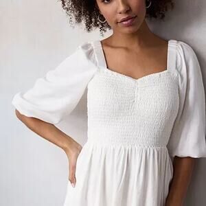 LC Lauren Conrad Smocked Sweetheart Midi Dress New With Tags